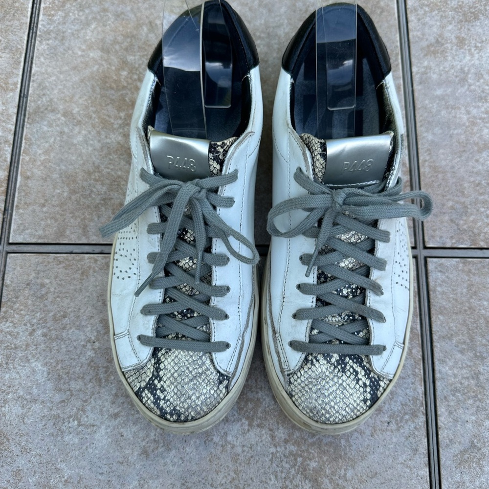 P448 White & Python Leather Sneaker - image 3